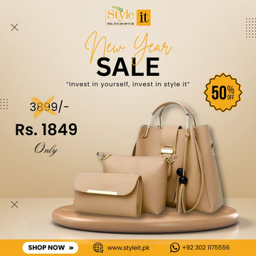 Alpha Beige 3 pcs Bag Set