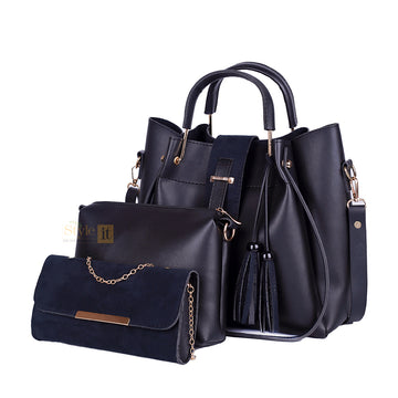 Scooby Black 3 Pcs Handbag